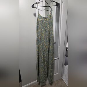 NATURAL LIFE Floral Maxi Dress - Blue and Yellow